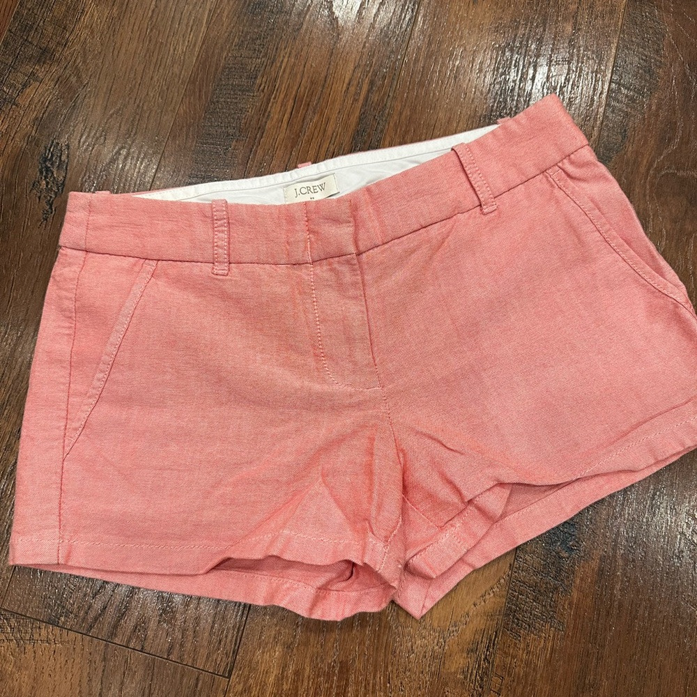 J. Crew Red Chambray Shorts